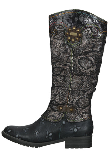 Laura Vita Stiefel Leder/Textil Anthrazit - surf4shoes