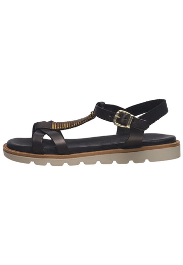 Salamander Sandalen Glattleder Schwarz - surf4shoes