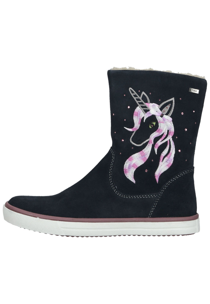 Lurchi Stiefel Leder Dunkelblau Warmfutter - surf4shoes