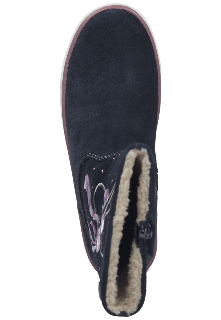 Lurchi Stiefel Leder Dunkelblau Warmfutter - surf4shoes