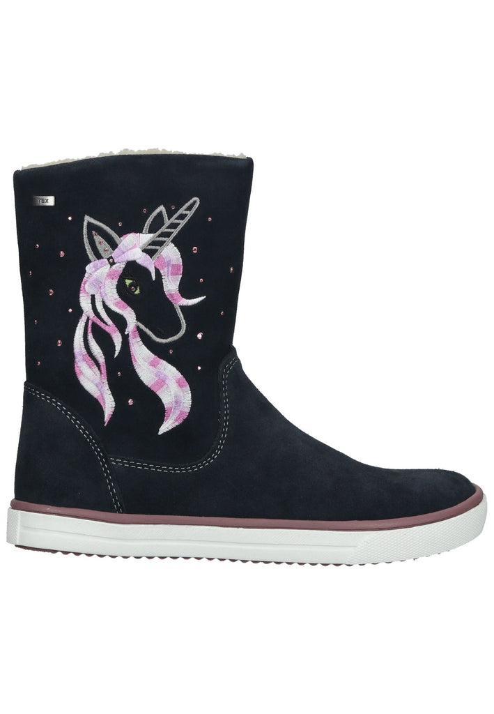 Lurchi Stiefel Leder Dunkelblau Warmfutter - surf4shoes