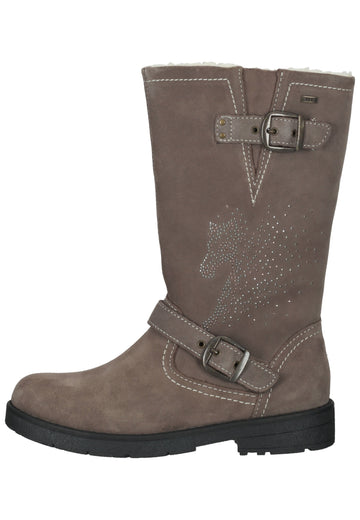 Lurchi Stiefelette Leder Taupe Warmfutter - surf4shoes