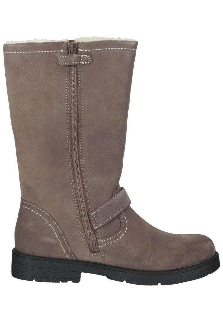 Lurchi Stiefelette Leder Taupe Warmfutter - surf4shoes