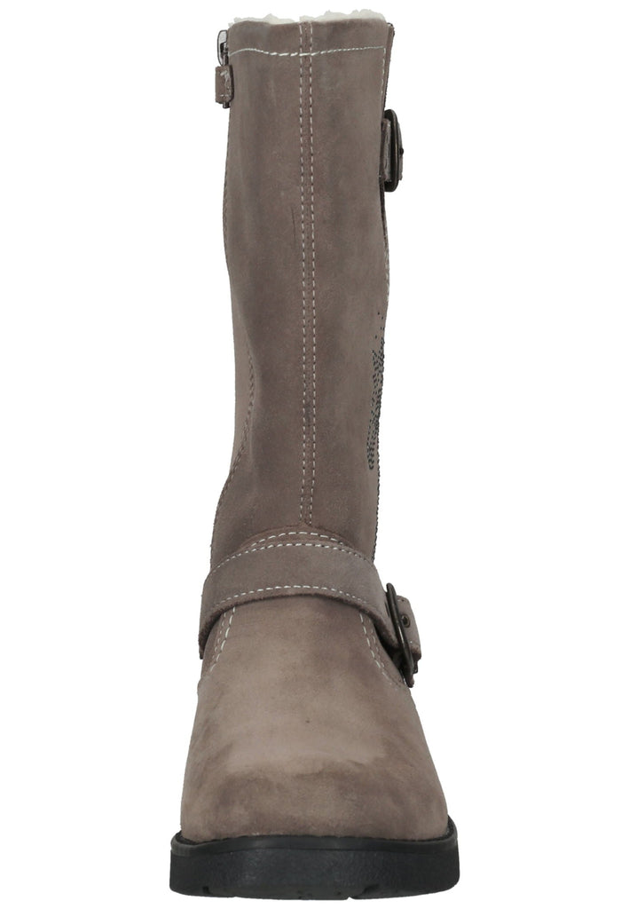 Lurchi Stiefelette Leder Taupe Warmfutter - surf4shoes