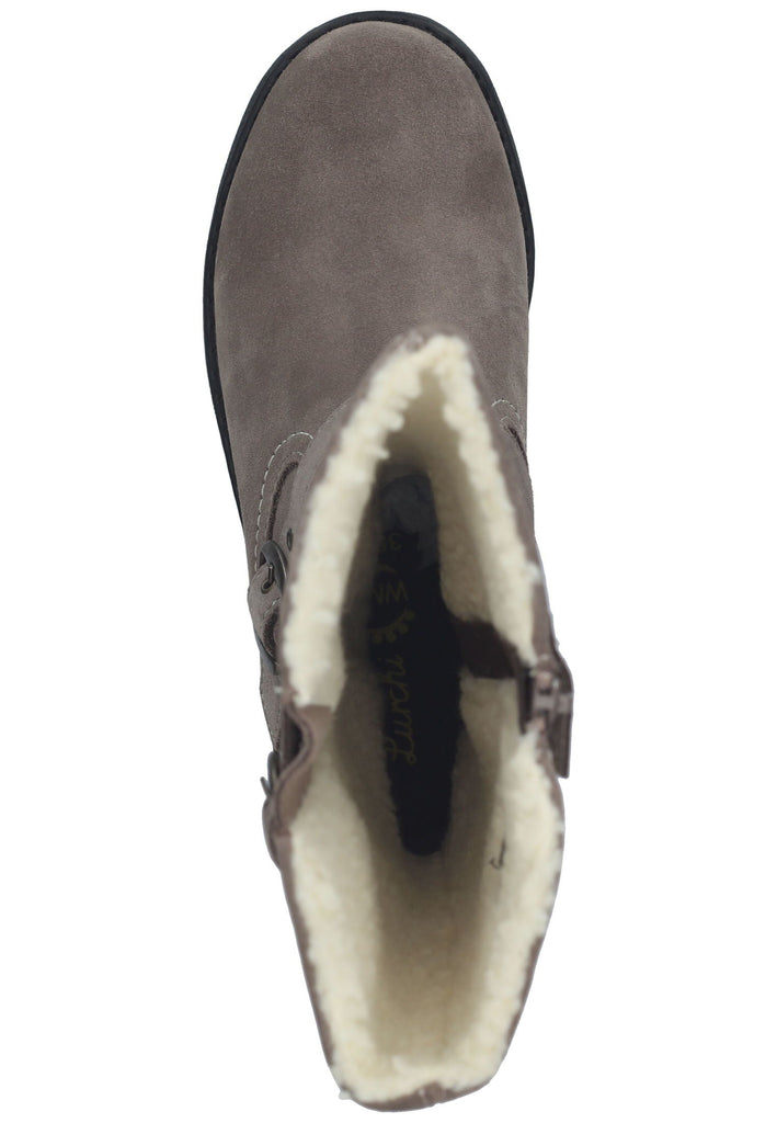 Lurchi Stiefelette Leder Taupe Warmfutter - surf4shoes