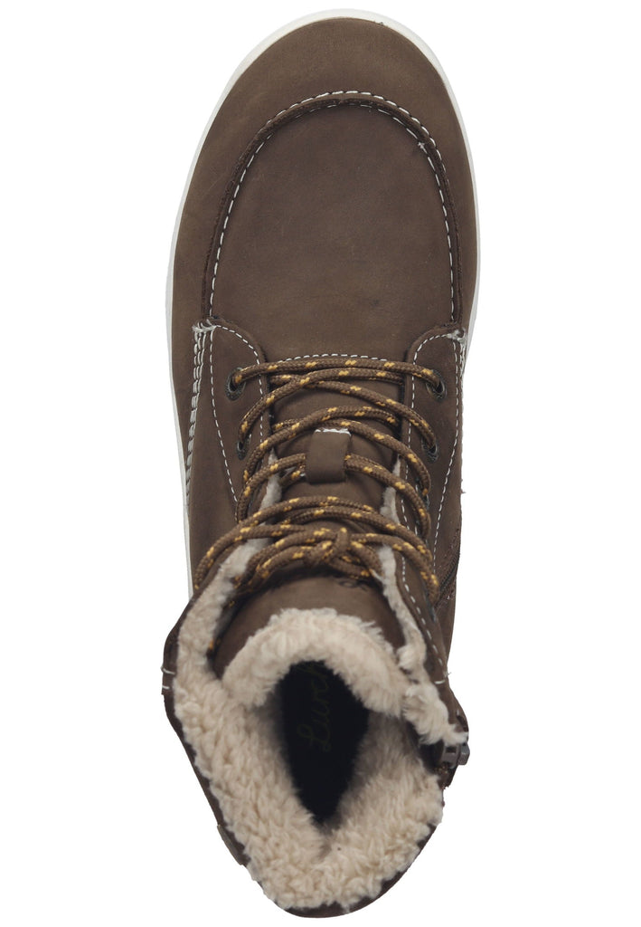 Lurchi Stiefelette Leder Dunkelbraun Warmfutter - surf4shoes
