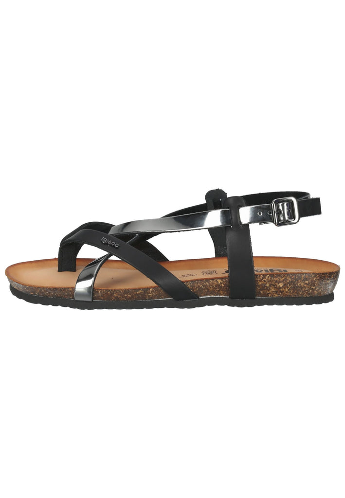 IGI&CO Zehensteg Leder Schwarz - surf4shoes