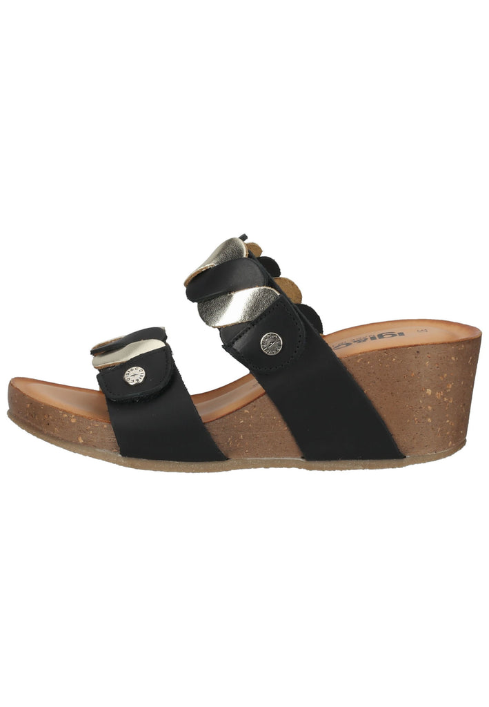 IGI&CO Pantoletten Leder Schwarz - surf4shoes
