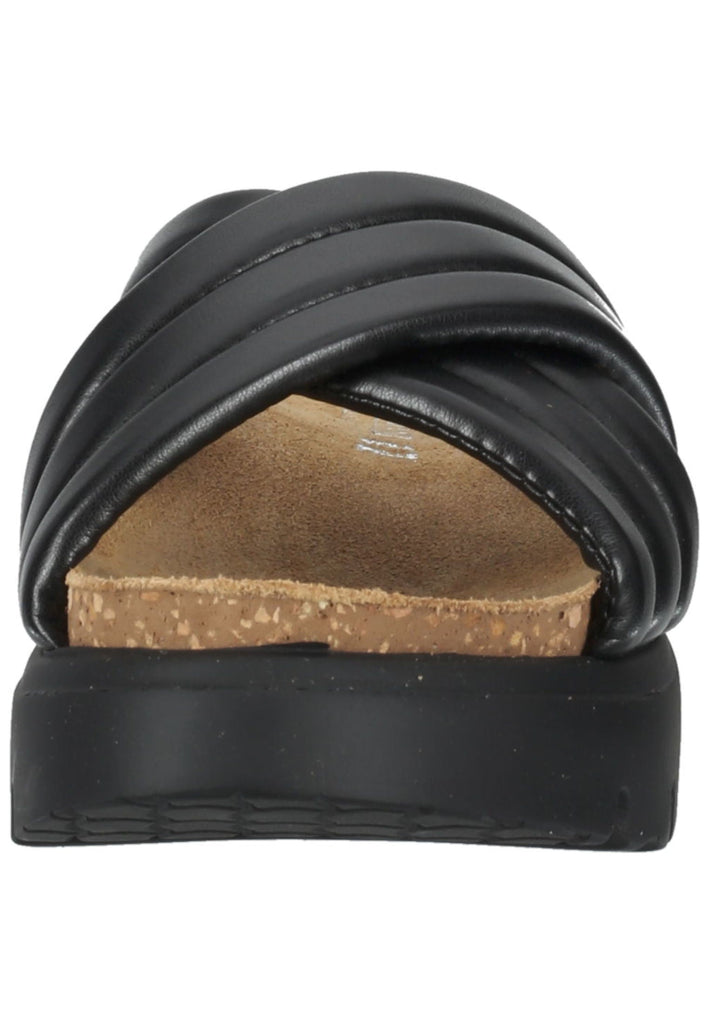 Lazamani Pantoletten Leder Schwarz - surf4shoes