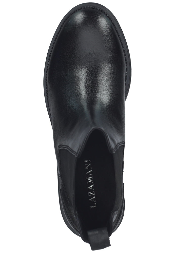 Lazamani Stiefelette Leder/Textil Schwarz - surf4shoes