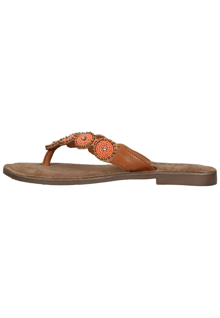 Lazamani Zehensteg Leder Orange - surf4shoes