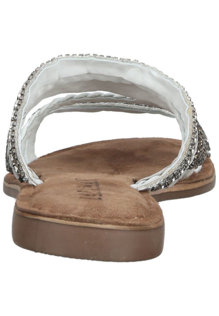Lazamani Pantoletten Leder Weiß - surf4shoes