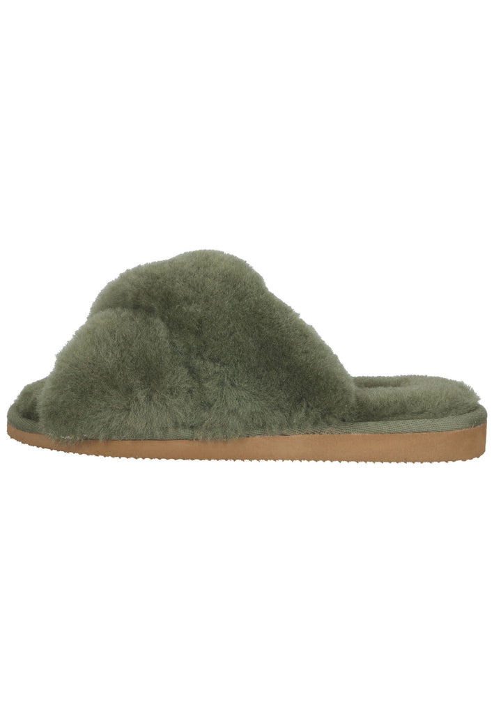 Shepherd Hausschuhe Lammfell Grün - surf4shoes