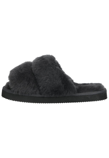 Shepherd Hausschuhe Lammfell Asphalt - surf4shoes