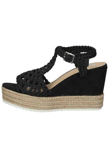 Bullboxer Sandalen Textil Schwarz/Beige - surf4shoes