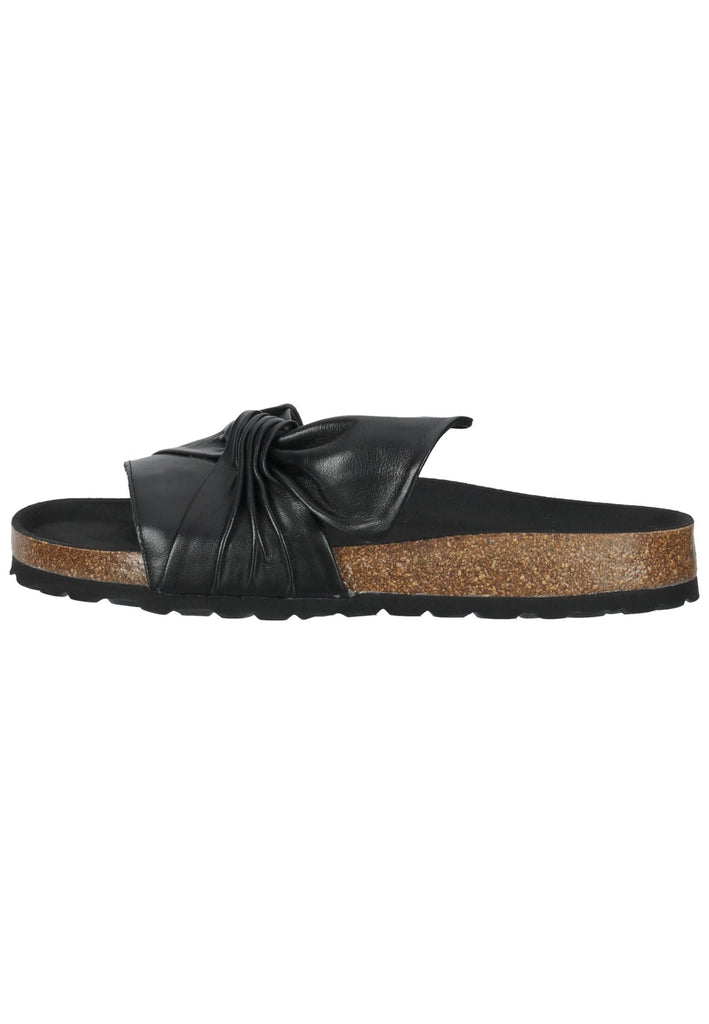 Bullboxer Pantoletten Leder Schwarz/Braun - surf4shoes