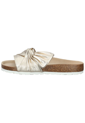 Bullboxer Pantoletten Leder Gold - surf4shoes