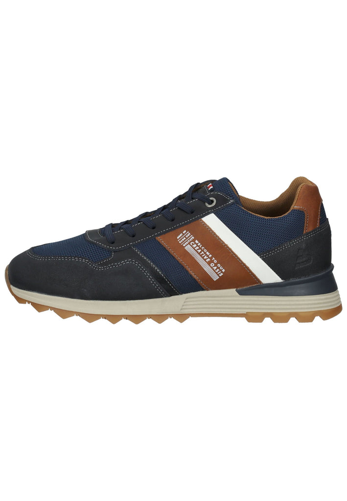 Bullboxer Sneaker Leder/Textil Blau/Braun - surf4shoes