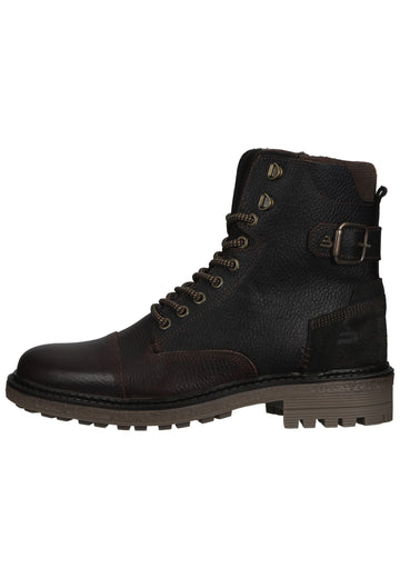 Bullboxer Stiefelette Leder/Textil Braun Warmfutter - surf4shoes
