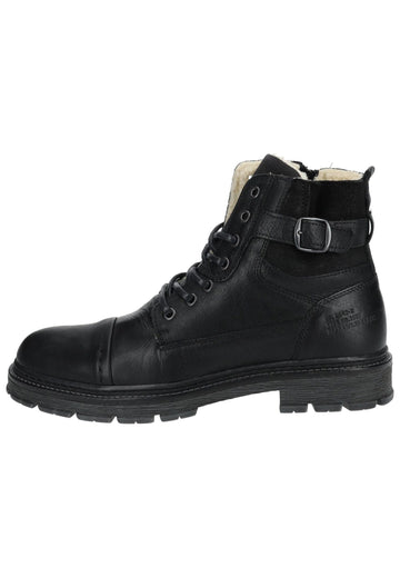 Bullboxer Stiefelette Leder Schwarz Warmfutter - surf4shoes