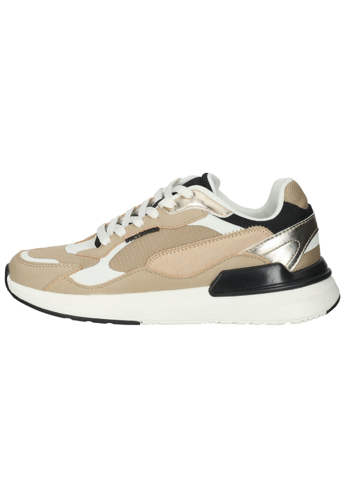 Bullboxer Sneaker Lederimitat Beige/Schwarz - surf4shoes