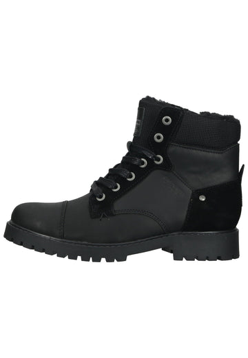 Bullboxer Stiefelette Leder/Textil Schwarz Warmfutter - surf4shoes