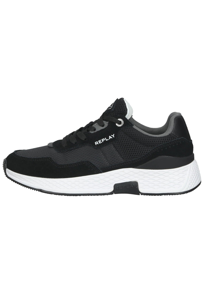 Replay Sneaker Lederimitat/Textil Schwarz - surf4shoes