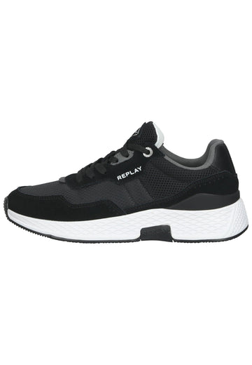Replay Sneaker Lederimitat/Textil Schwarz - surf4shoes