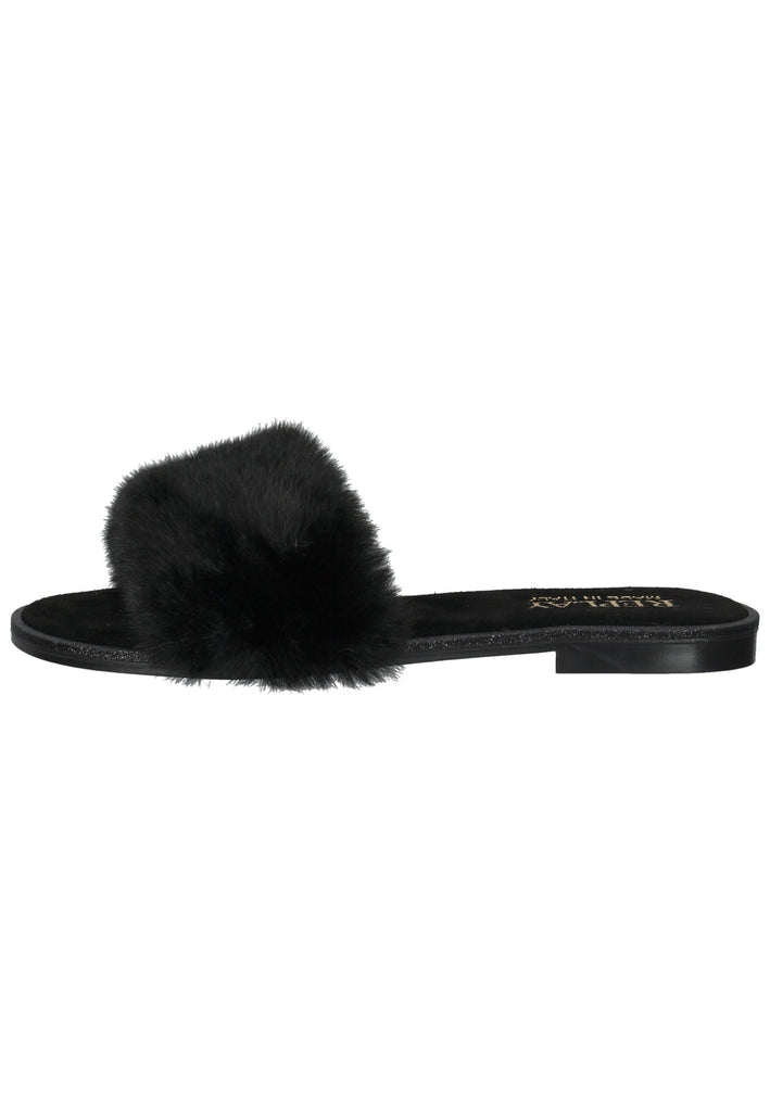 Replay Pantoletten Lederimitat Schwarz - surf4shoes