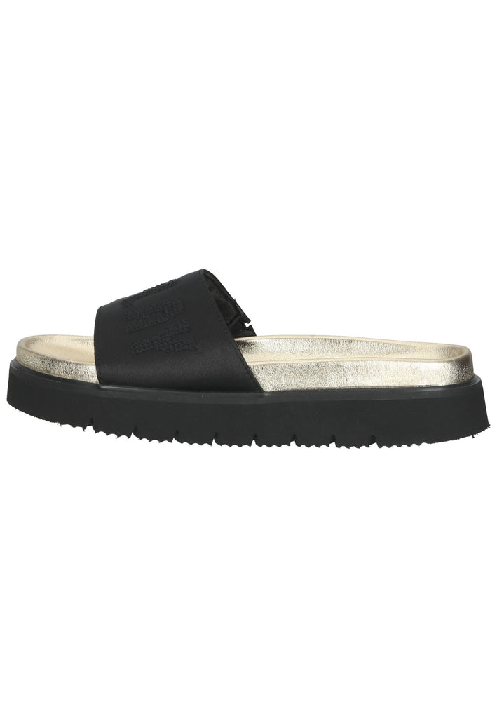 Replay Pantoletten Lederimitat/Textil Schwarz - surf4shoes