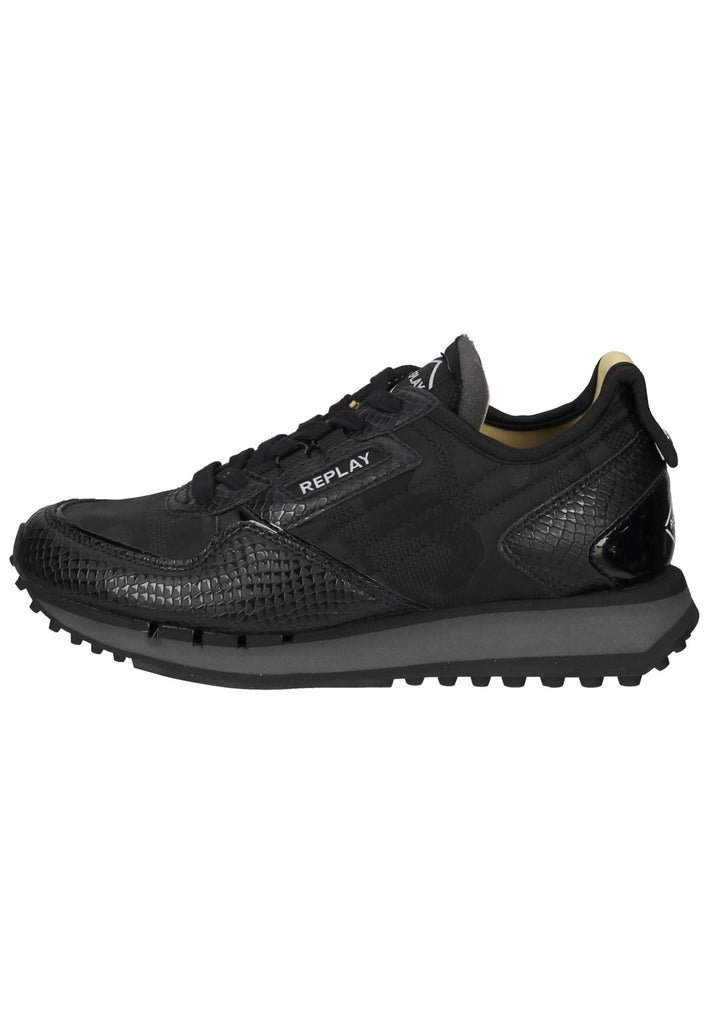 Replay Sneaker Lederimitat/Textil Schwarz - surf4shoes