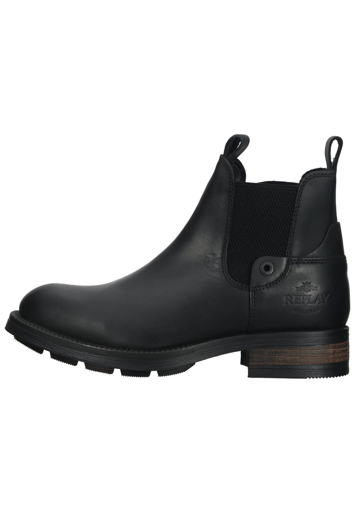 Replay Stiefelette Leder/Textil Schwarz - surf4shoes
