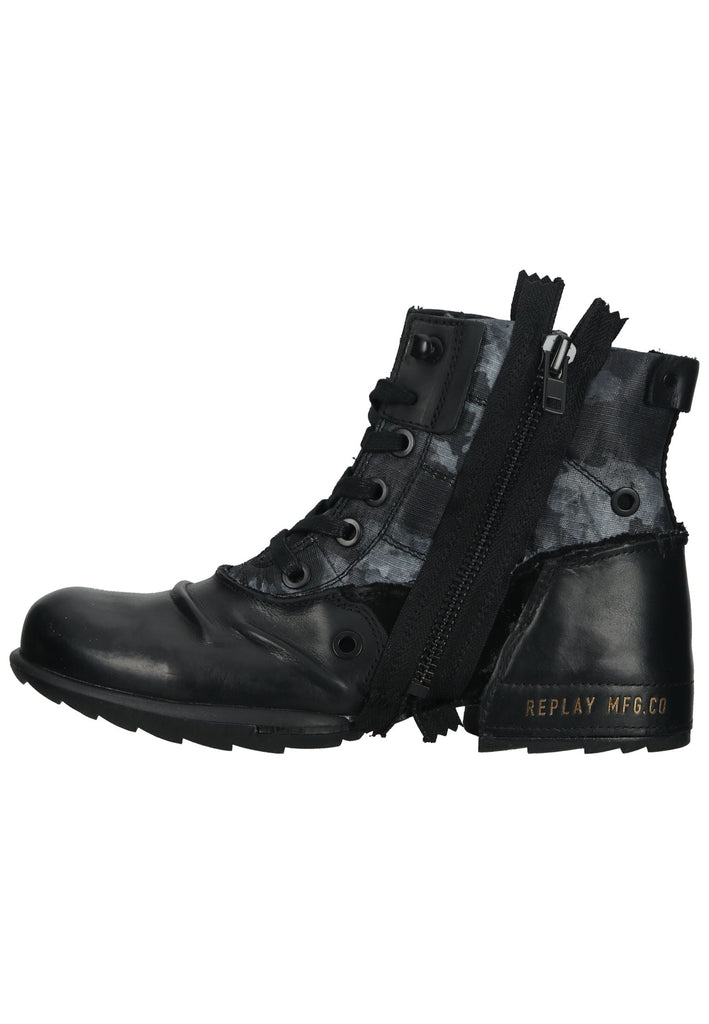 Replay Stiefelette Leder Schwarz Multi - surf4shoes