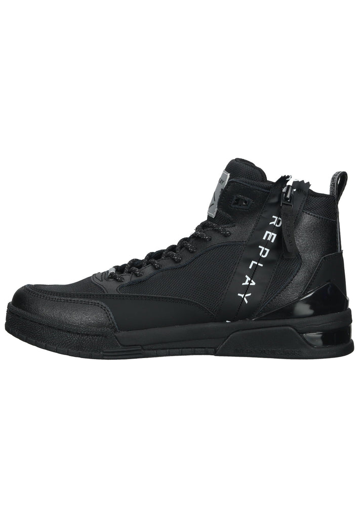 Replay Sneaker Lederimitat/Textil Schwarz - surf4shoes