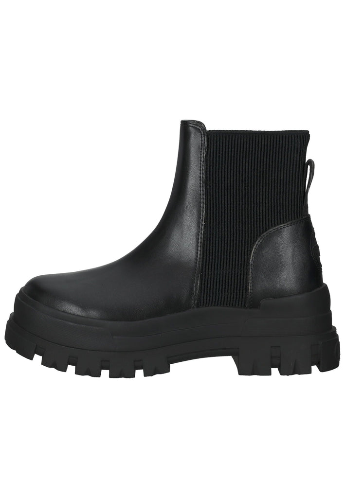 Buffalo Stiefelette Lederimitat Schwarz - surf4shoes