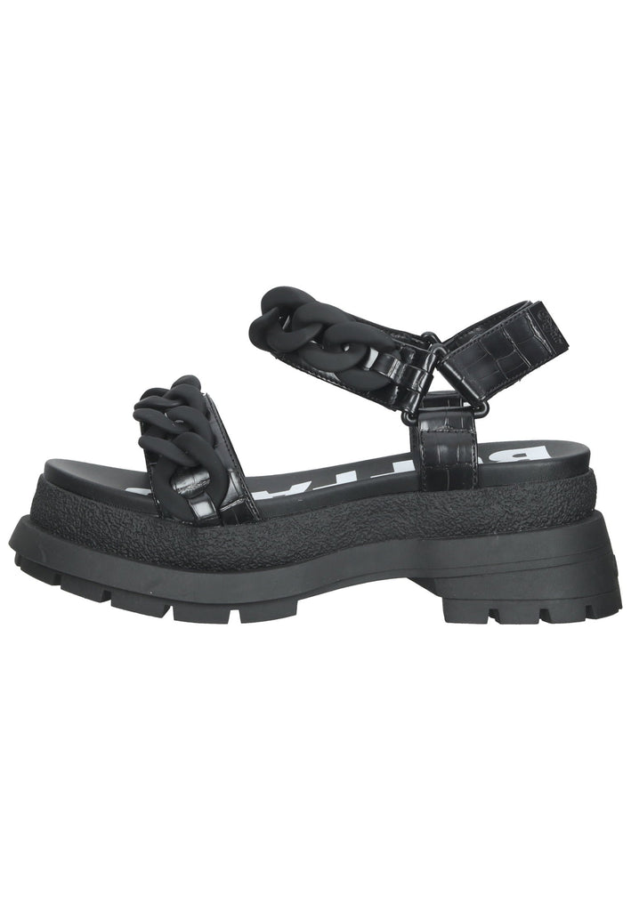Buffalo Sandalen Lederimitat Schwarz - surf4shoes