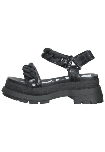 Buffalo Sandalen Lederimitat Schwarz - surf4shoes