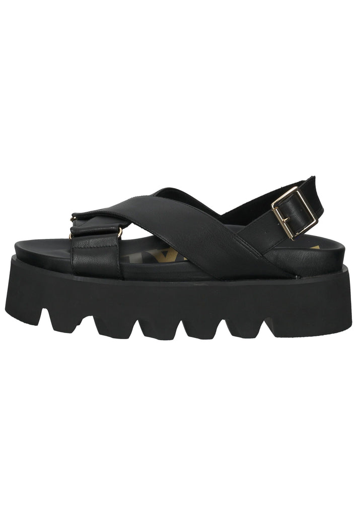Buffalo Sandalen Lederimitat Schwarz - surf4shoes
