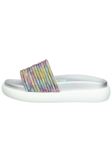 Buffalo Pantoletten Lederimitat Rainbow - surf4shoes