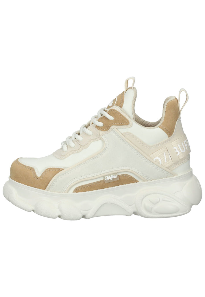 Buffalo Sneaker Lederimitat Beige/Weiß - surf4shoes