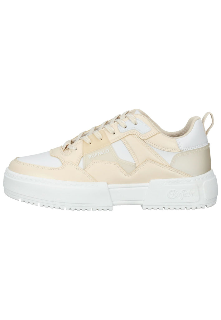Buffalo Sneaker Lederimitat Beige/Weiß - surf4shoes