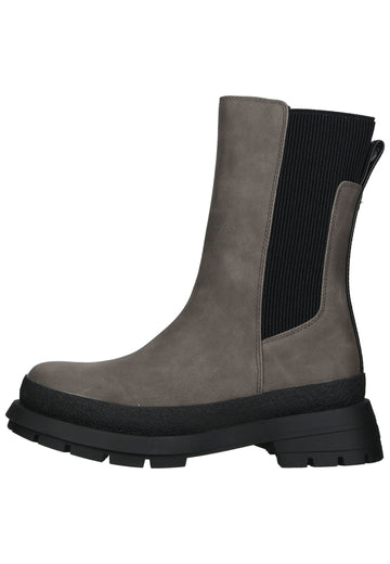 Buffalo Stiefelette Lederimitat/Textil Taupe - surf4shoes