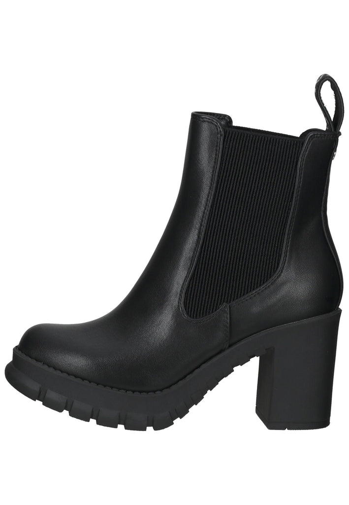 Buffalo Stiefelette Lederimitat Schwarz - surf4shoes