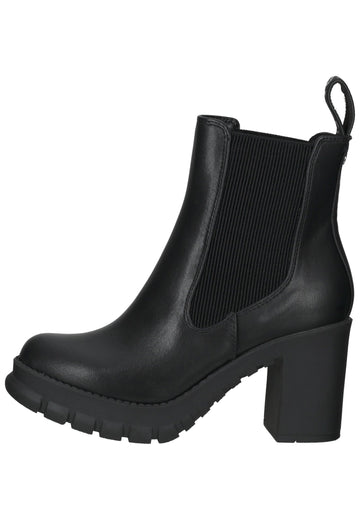 Buffalo Stiefelette Lederimitat Schwarz - surf4shoes