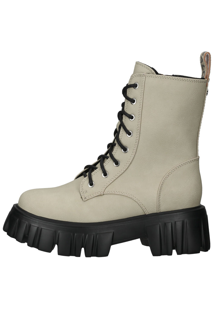 Buffalo Stiefelette Lederimitat Cream - surf4shoes
