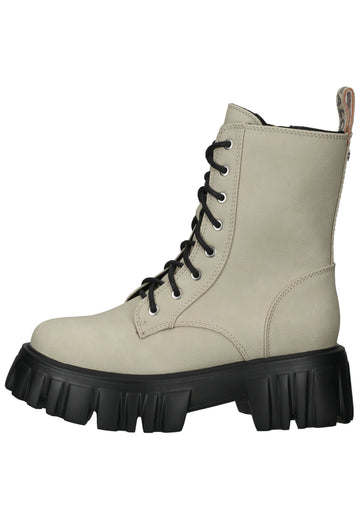 Buffalo Stiefelette Lederimitat Cream - surf4shoes