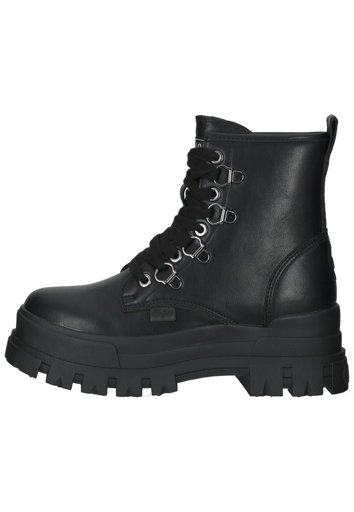 Buffalo Stiefelette Lederimitat Schwarz - surf4shoes
