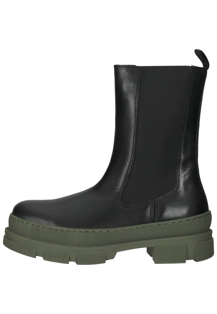 Steve Madden Stiefelette Leder/Textil Schwarz/Grün - surf4shoes
