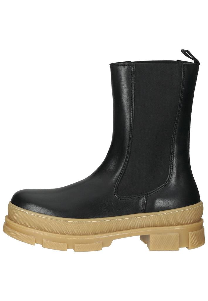 Steve Madden Stiefelette Leder/Textil Schwarz/Beige - surf4shoes