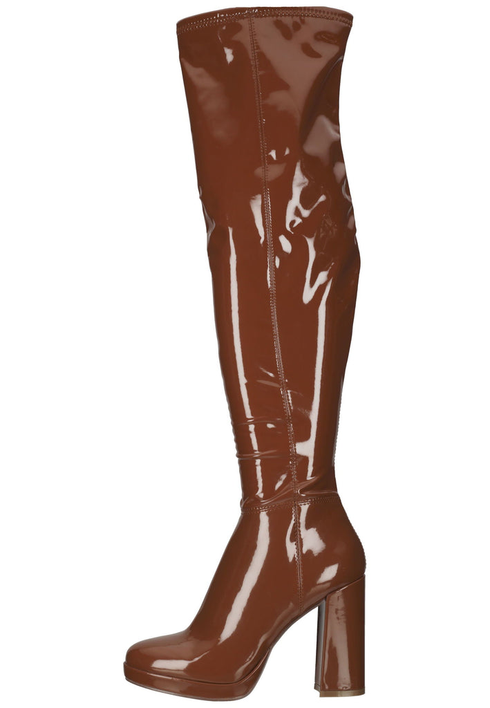 Steve Madden Stiefel Lederimitat Cognac - surf4shoes